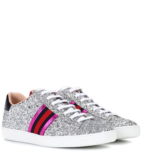 gucci sneaker bassa ace glitter|ace sneakers gucci.